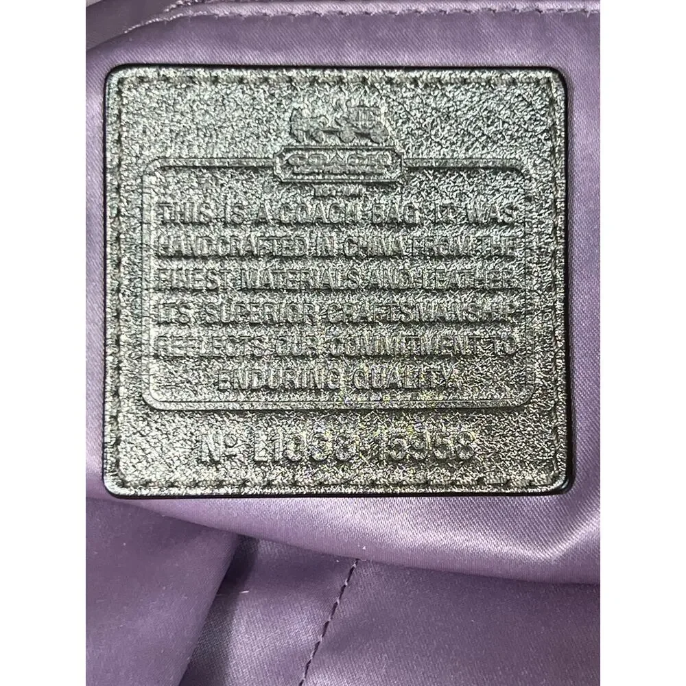 COACH Madison Metallic Pewter Leather 15958 Bag & Matching Wallet Set